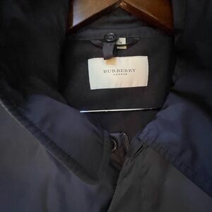Burberry Mens Navy Trench Coat